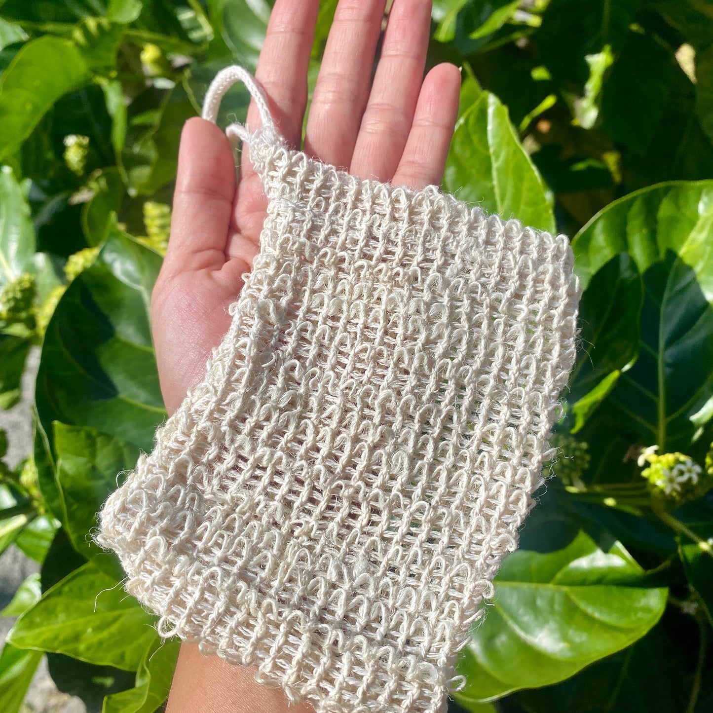 Soap Saver Bag, Natural Sisal Hanging Wash Cloth Bag
