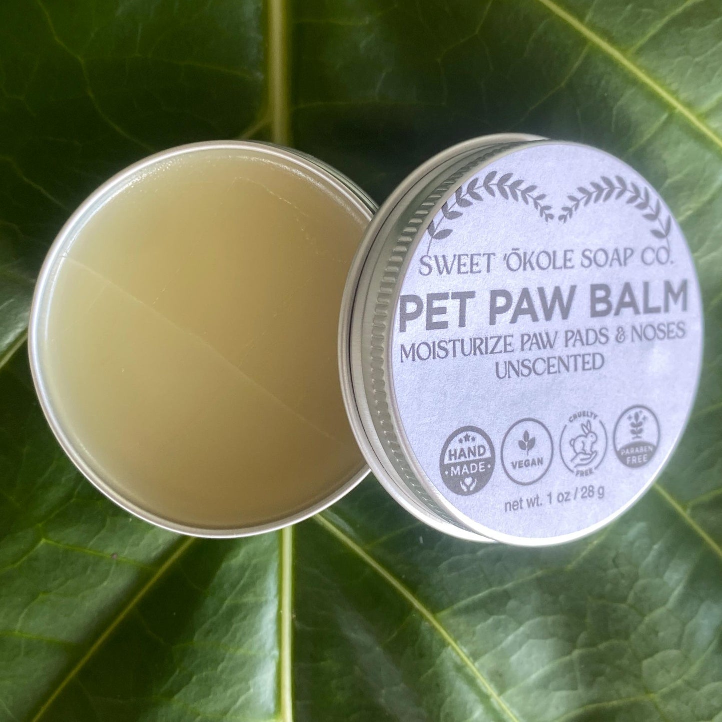 Natural Pet Paw Balm, Moisturizing Paw Salve for Dogs or Cats