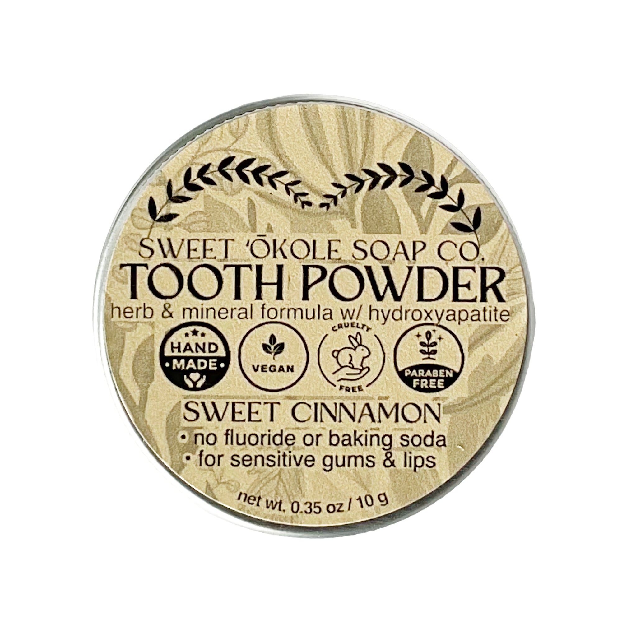 Sweet Cinnamon Tooth Powder with Hydroxyapatite for Enamel Strength ...